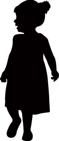 a girl body silhouette vectorのイラスト素材