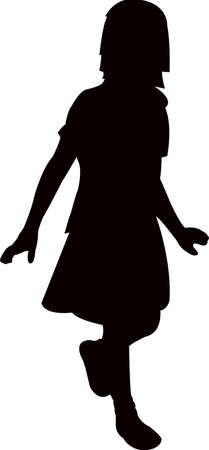 a girl body silhouette vectorのイラスト素材
