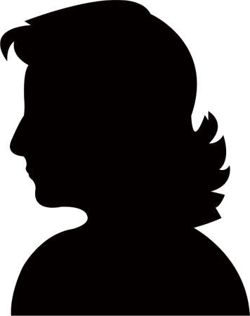 a woman head silhouette vectorのイラスト素材