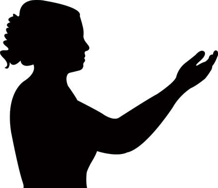 a woman head silhouette vectorのイラスト素材