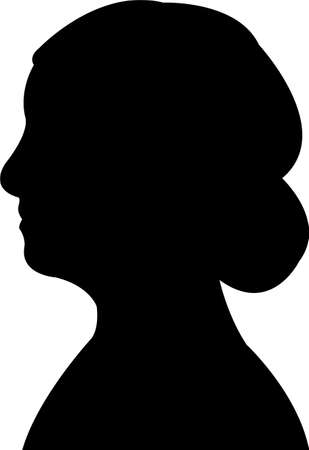 a woman head silhouette vectorのイラスト素材