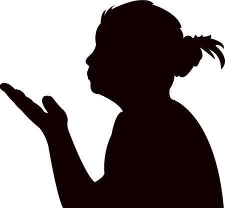 a woman head silhouette vectorのイラスト素材