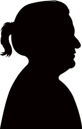 a woman head silhouette vectorのイラスト素材