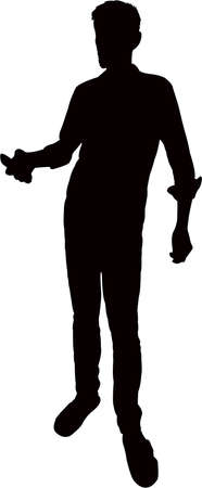 a man body silhouette vectorのイラスト素材