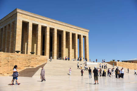 Ankara / Turkey-08,13,2018 Mausoleum of. The Turkish Republic.のeditorial素材