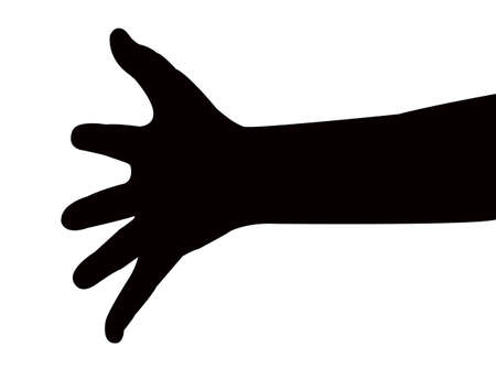 a hand silhouette vectorのイラスト素材