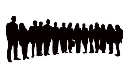 all friends together, silhouette vectorのイラスト素材