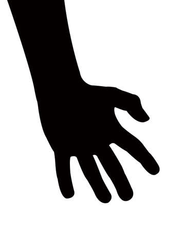 a hand silhouette vectorのイラスト素材
