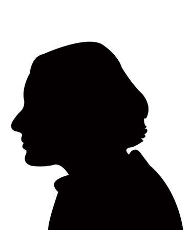 a woman head silhouette vectorのイラスト素材