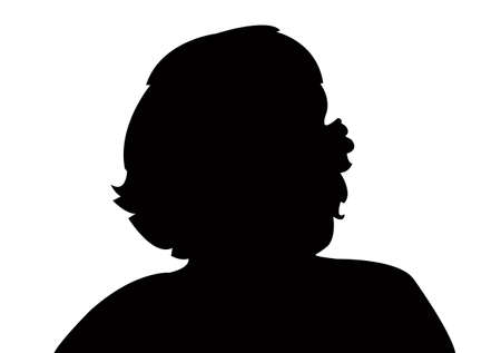 a woman head silhouette vectorのイラスト素材