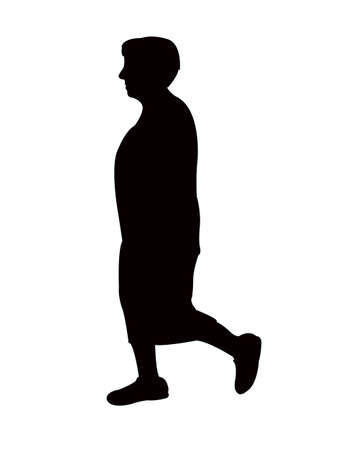 a woman walking body silhouette vectorのイラスト素材