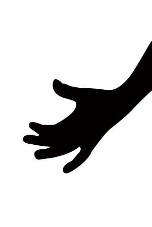 a hand silhouette vectorのイラスト素材