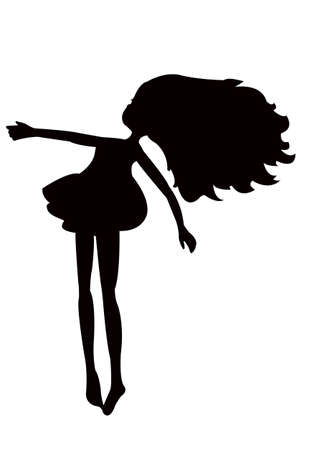 a doll silhouette vectorのイラスト素材