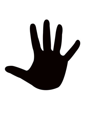 a hand silhouette vectorのイラスト素材