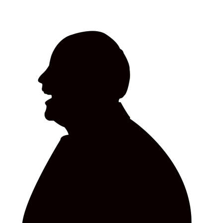 a man head silhouette vectorのイラスト素材