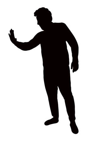 a man body silhouette vectorのイラスト素材