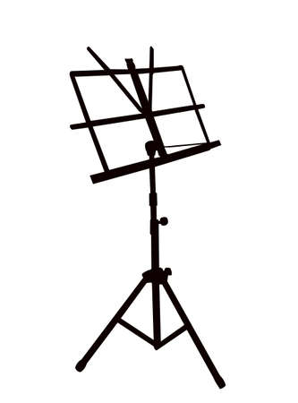music stand silhouette vectorのイラスト素材