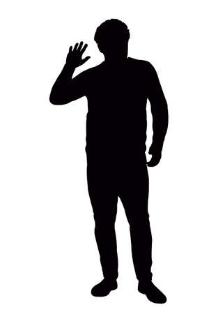 a man body ilhouette vectorのイラスト素材