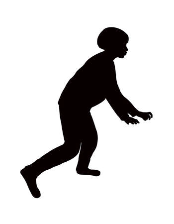 a child body silhouette vectorのイラスト素材