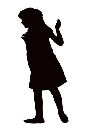 a girl body silhouette vectorのイラスト素材