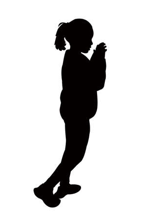 a girl body silhouette vectorのイラスト素材