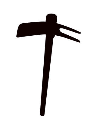 small garden hoe silhouette vectorのイラスト素材