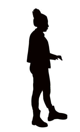 a woman body silhouette vectorのイラスト素材
