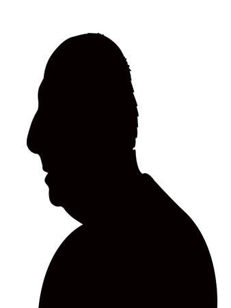 a man head silhouette vectorのイラスト素材