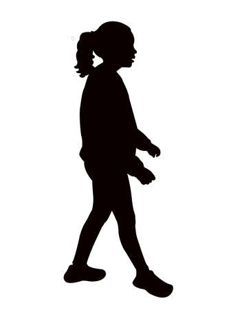 a girl body silhouette vectorのイラスト素材