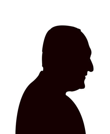 a man head silhouette vectorのイラスト素材