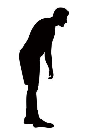 a man body silhouette vectorのイラスト素材