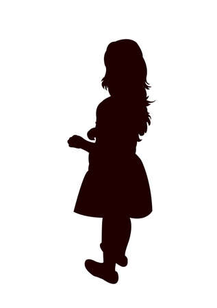 a girl body silhouette vectorのイラスト素材