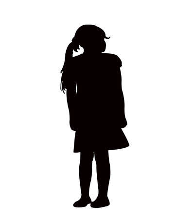 a girl body silhouette vectorのイラスト素材