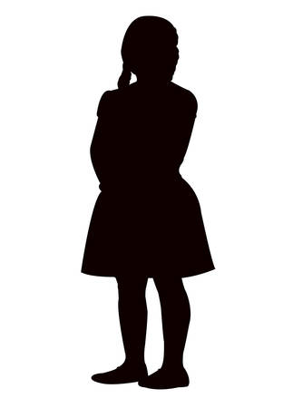 a girl body silhouette vectorのイラスト素材