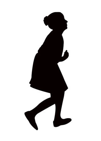 a girl body silhouette vectorのイラスト素材