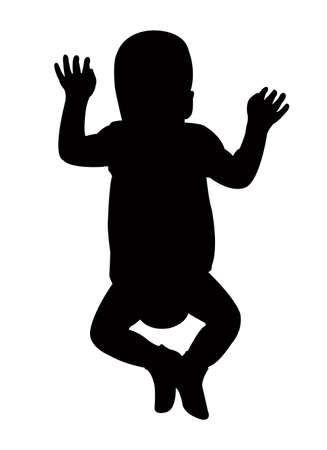 a baby body silhouette vectorのイラスト素材
