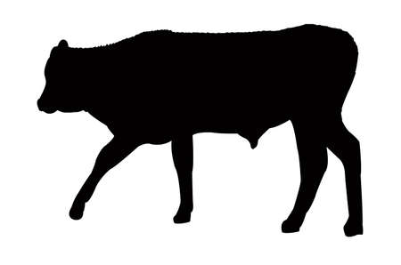 a bull body silhouette vectorのイラスト素材
