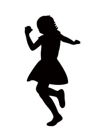 a girl body silhouette vectorのイラスト素材