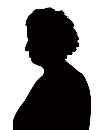 a woman head silhouette vectorのイラスト素材