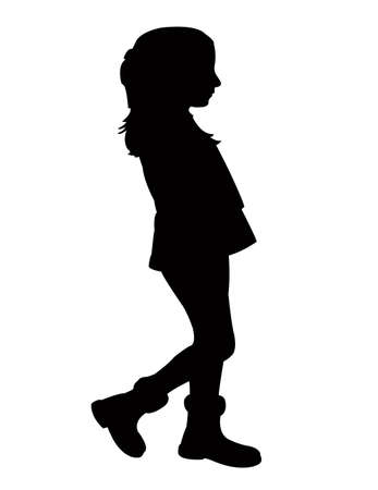 a girl body silhouette vectorのイラスト素材