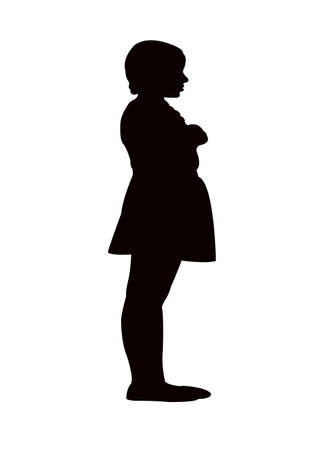 a girl body silhouette vectorのイラスト素材