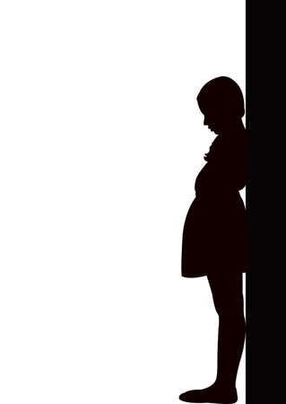 a girl body silhouette vectorのイラスト素材
