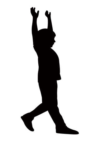 a child body silhouette vectorのイラスト素材