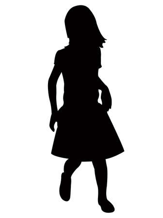 a girl body silhouette vectorのイラスト素材