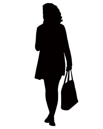 a woman body silhouette vectorのイラスト素材