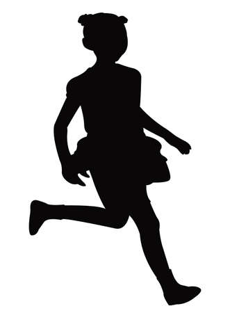 a girl body silhouette vectorのイラスト素材