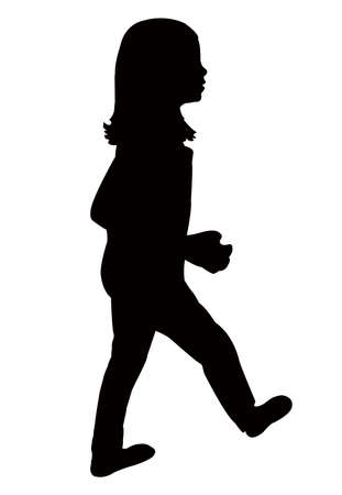 a girl body silhouette vectorのイラスト素材