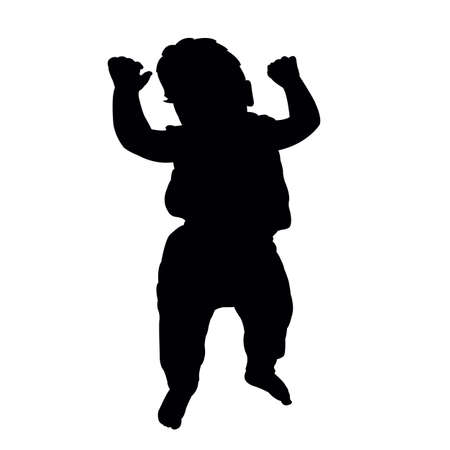a baby body silhouette vectorのイラスト素材