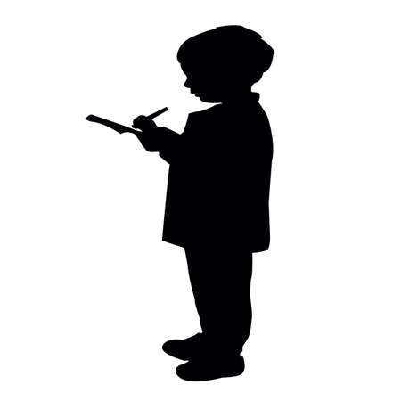a boy body silhouette vectorのイラスト素材