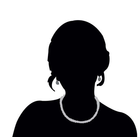 a woman head silhouette vectorのイラスト素材